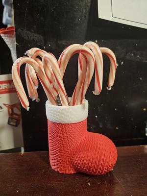 xmas knitted stocking cup .stl