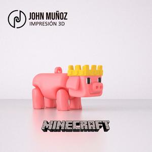 King Pig  Tecnhoblade minecraft keychain figure