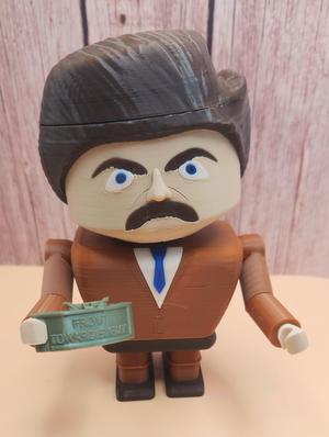 Ron Swanson Chunky Chibi | No support, No AMS, No glue