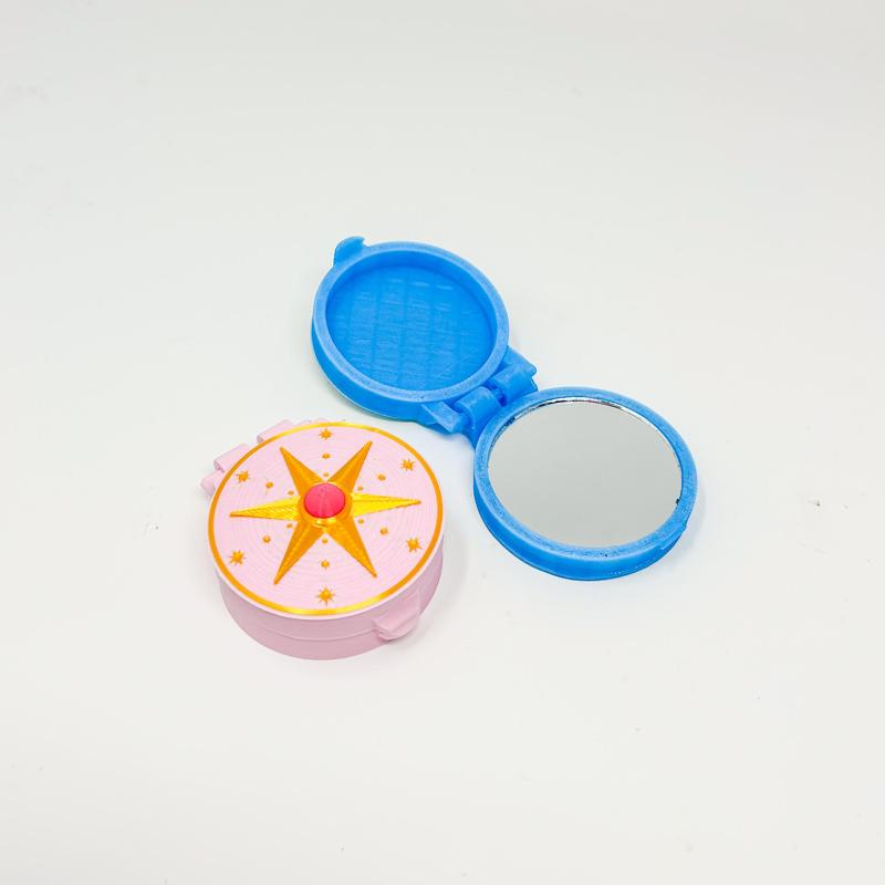 90s Nostalgia Compact Case – Case is Print in Place, Toy Inspired Design, Customizable with Mirrors