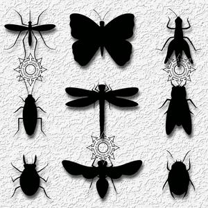 realistic insect collection wall art creepy crawly halloween charms decor