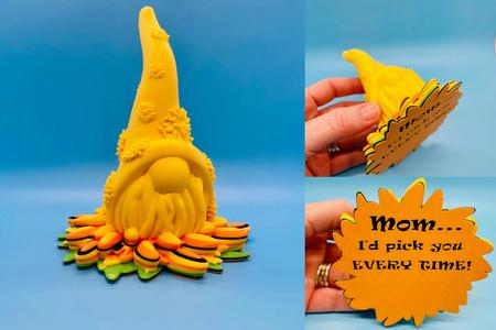 Mother's Day Sunflower Themed Message Gnome