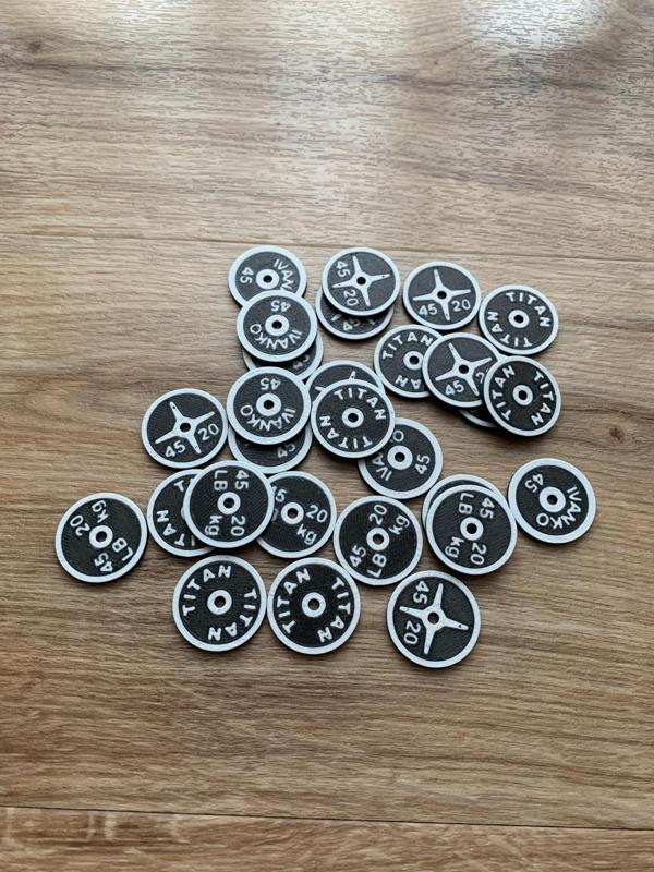 Weightplate trolley/cart coins -  FAST PRINT