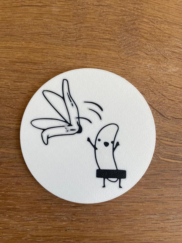 Funny Banana Coaster / Drink / Decor / Coffee / 