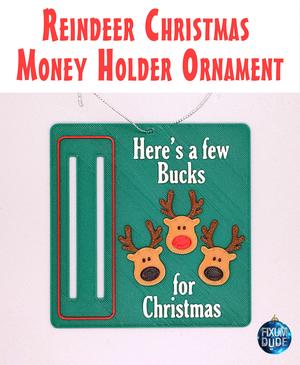 Reindeer Christmas Money Holder Ornament