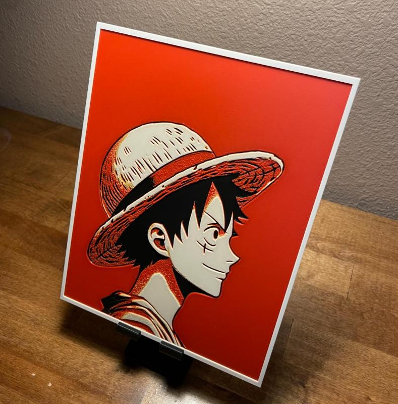 Hueforge - One Piece - Luffy Side View