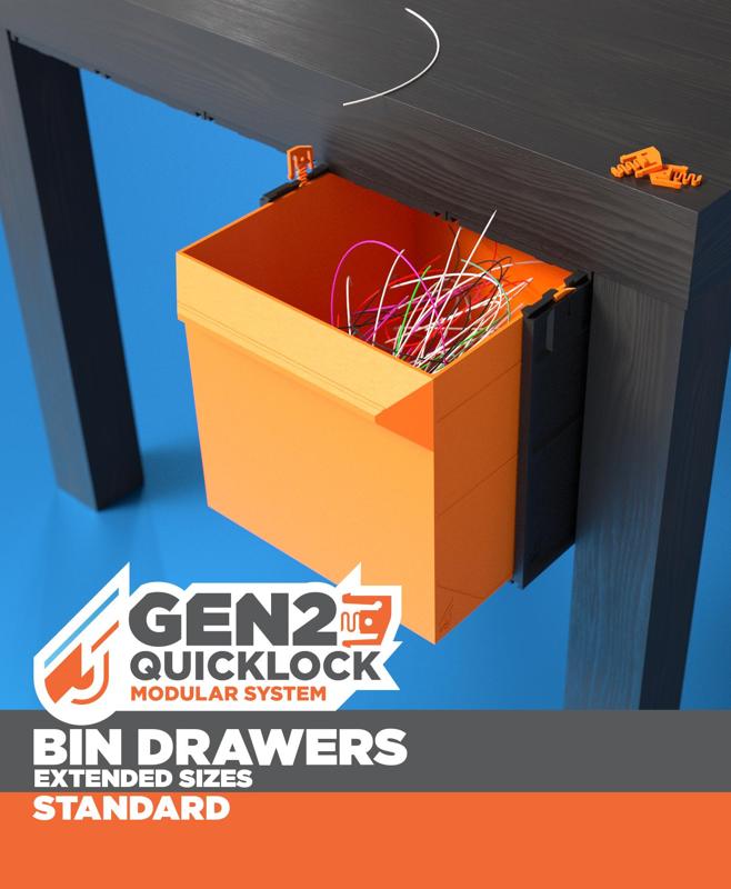 GEN2 Bin Drawers - Extended Sizes - STANDARD