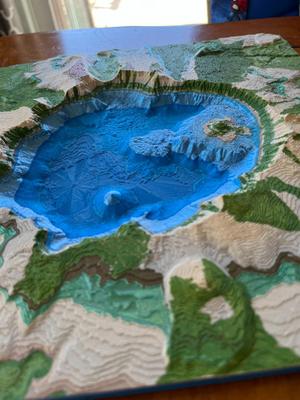 Crater Lake, Oregon Topo - Depth model