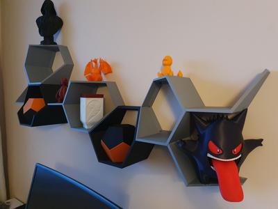 Honeycomb/hexagonal 3D shelves