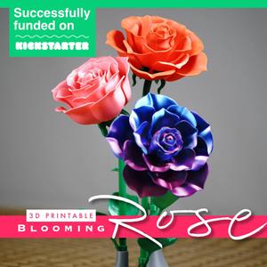3D Printable Blooming Roses
