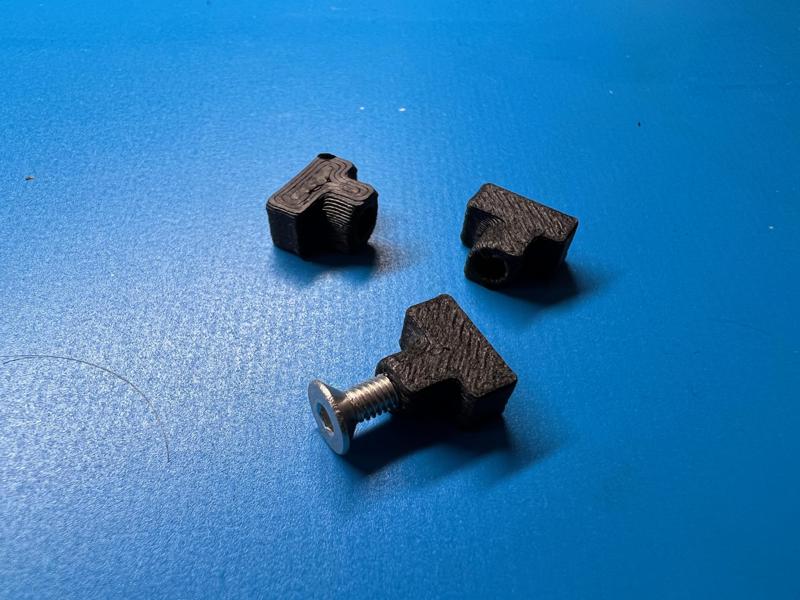 Skadis M3 T-nuts mounting - no M3 nuts or tapping needed