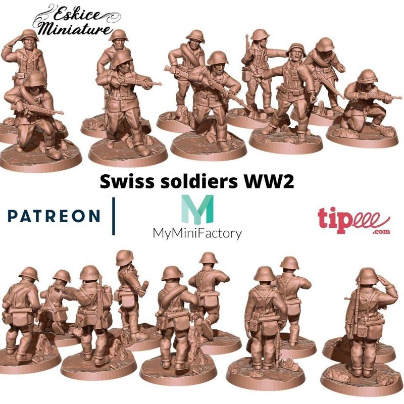 Soldats suisse - 28mm for wargame