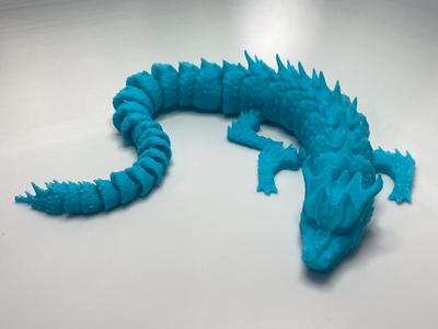 Articulated Flexi Glacier Dragon - Print in Place