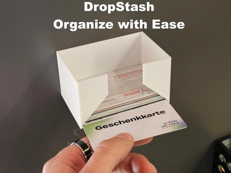 DropStash credit, gift or business card storage 