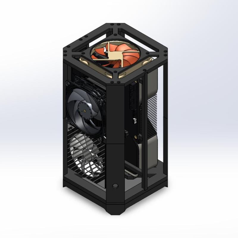 Standing mini-ITX open case