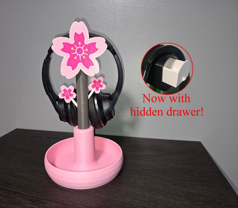 Sakura, Flower Headphone stand with tray