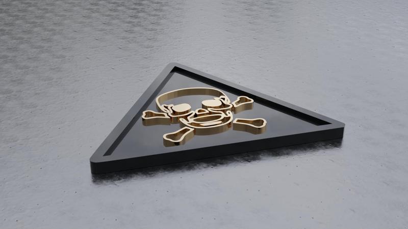 Toxic Material Hazard Coaster (Coaster for drinks) Bundle