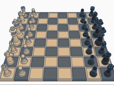 chess board and pieces