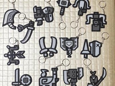 Monster Hunter Weapons Icons Keychain