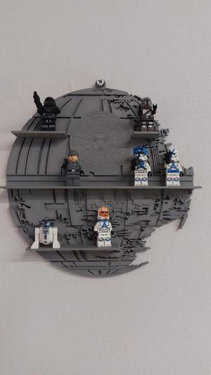 Death Star Minifigure or Funko Bitty wall Stand