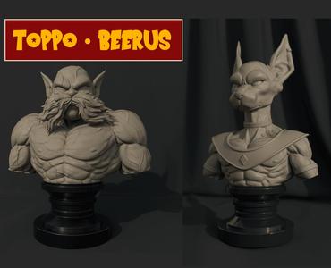 Beerus STL- Toppo STL - Combo Dragon Ball Super 3D Print Model