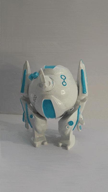 Articulated Golem robot, Model B-800, Printed to assemble