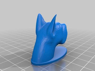 Great Dane Head with Stand