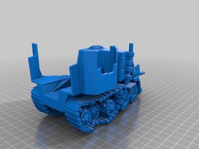 40K Battlewagon Wreck Ork destroyed Tank 28mm Scale terrain