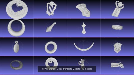 FFXIV Dancer Class Printable Models 3D Model Collection