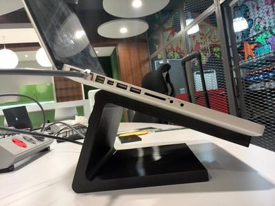 Angled Macbook Pro stand