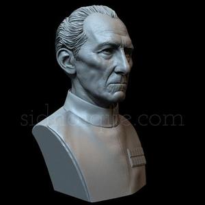 Peter Cushing as Grand Moff Tarkin.