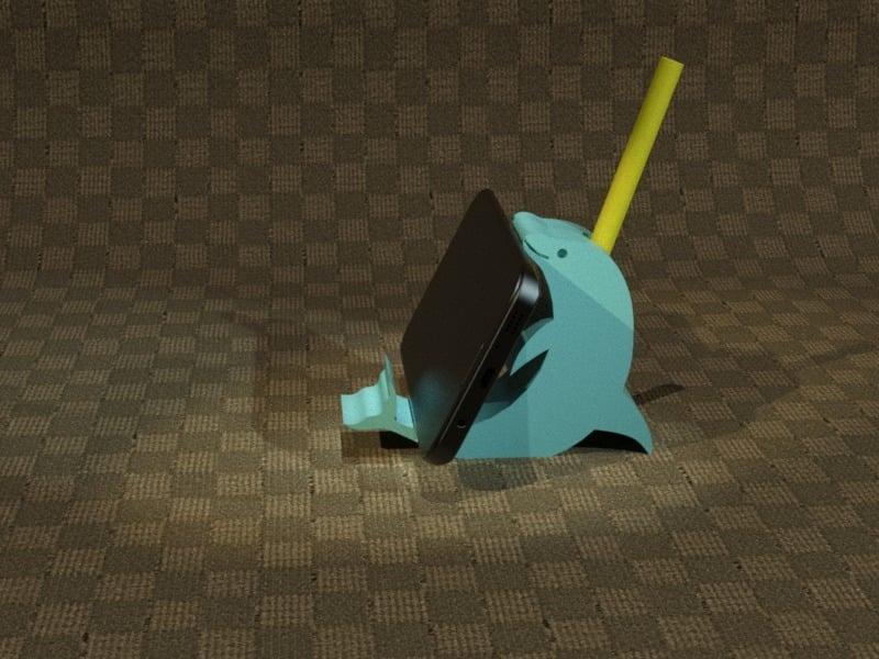 Dolphin Phone Stand and Pencil Holder
