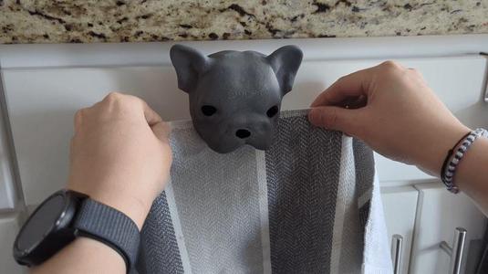 Cabinet Towel Hanger Cover - French Bulldog