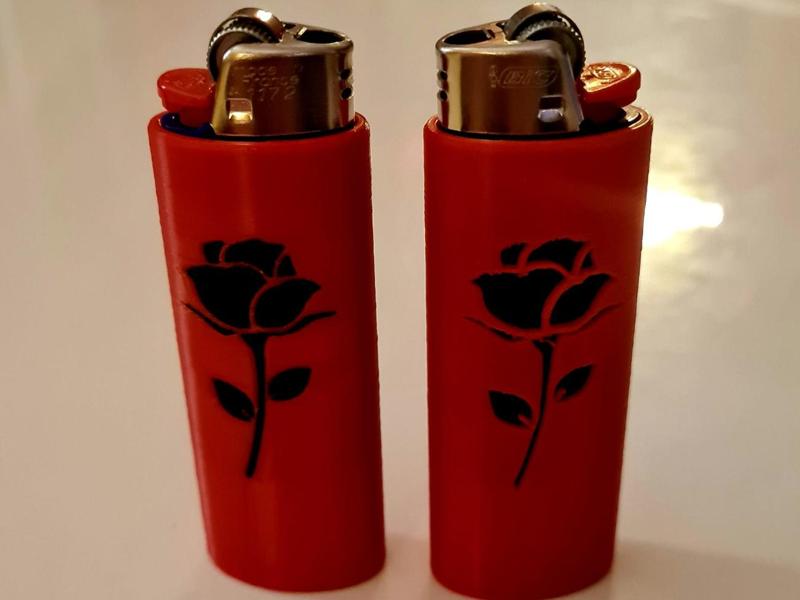 BIC lighter Cover "ROSE"