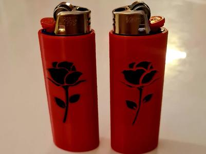 BIC lighter Cover "ROSE"