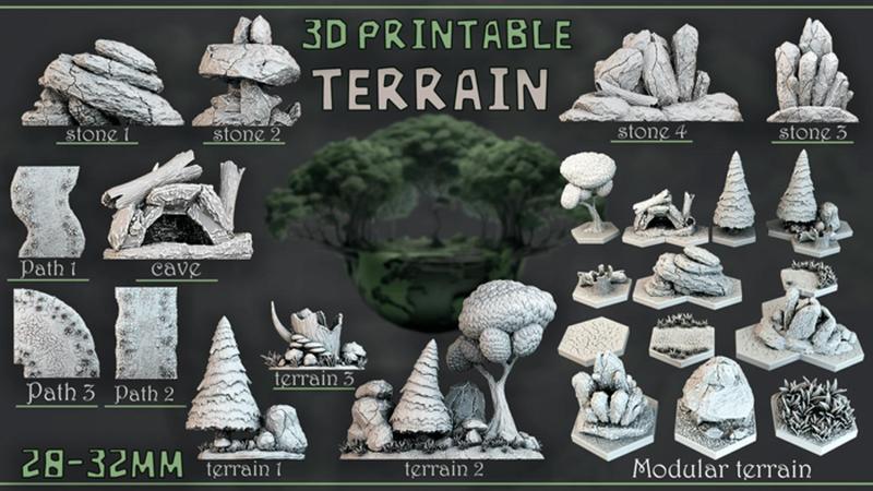 3D printable Modular  Terrain
