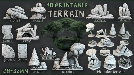 3D printable Modular  Terrain
