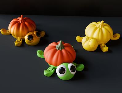 Cute Turtle Pumpkin edition
