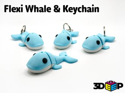 Flexi Whale & Keychain Print in place No supports