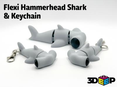 Flexi Hammerhead Shark & Keychain