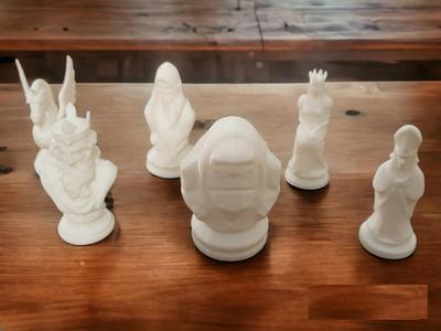 Fantasy set chess pieces