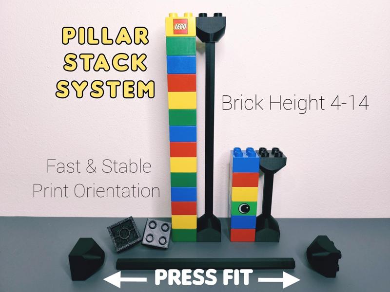 Pillar Stack System - Duplo Bricks Compatible 