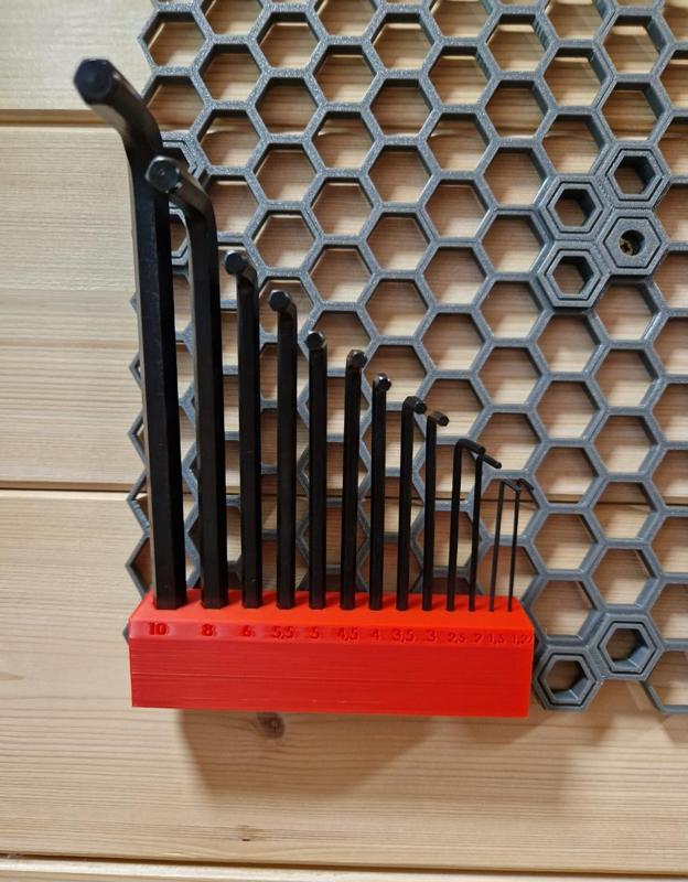 allen/hex key holder - honeycomb storage wall -HSW