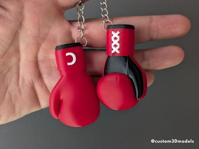 Customizable Multicolor Boxing Glove Keychain