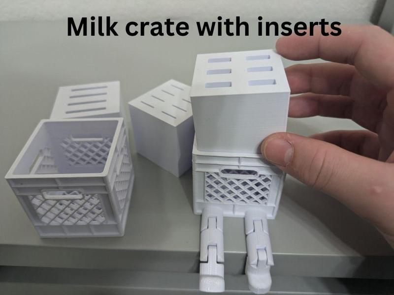 Milk crate with inserts( USB,microSD, SD Sellable)
