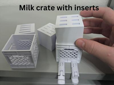 Milk crate with inserts( USB,microSD, SD Sellable)