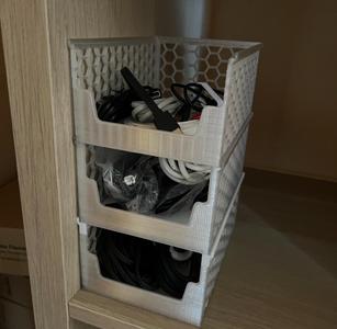 Modular Stackable Honey Comb Storage Box