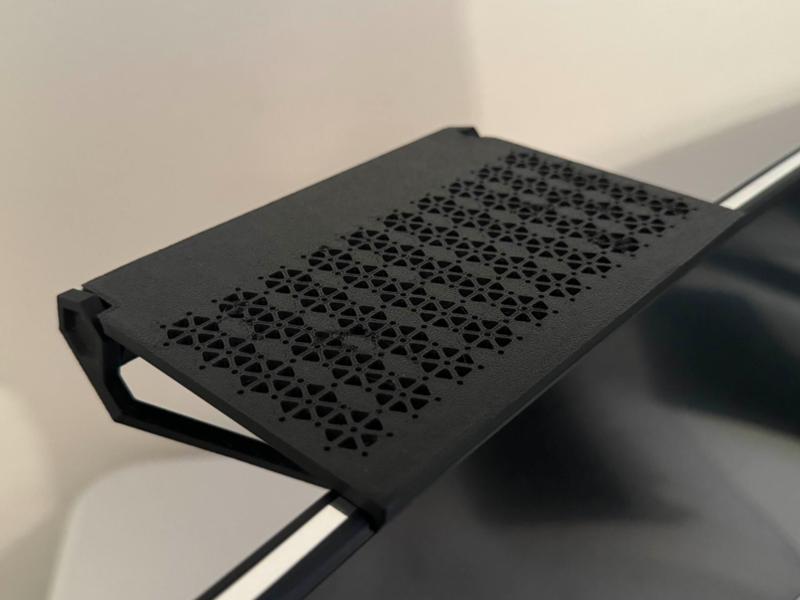 Adjustable Monitor Shelf w/ Rocket Isogrid Pattern