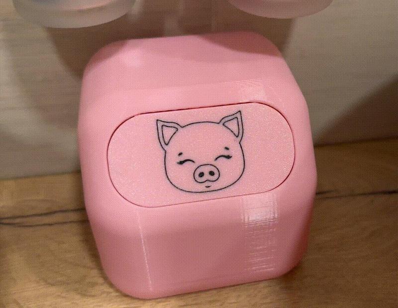 Pig trash can (recycle bin, swing lid) bathroom