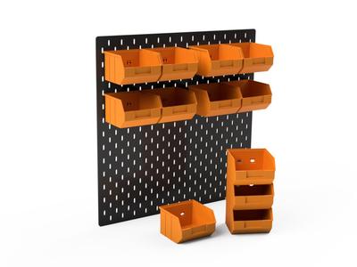 Stackable Bin Box / Container (SKÅDIS compatible)